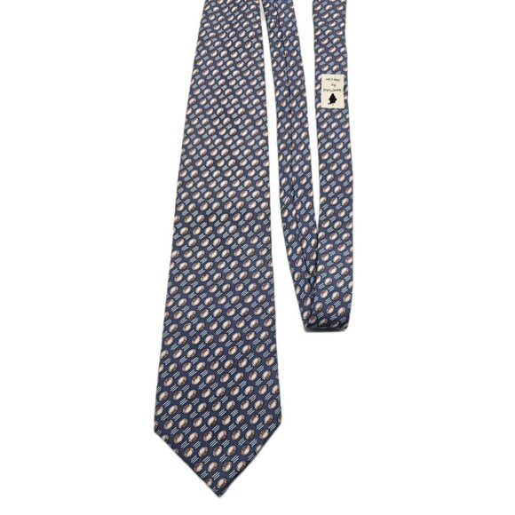 Vineyard Vines Martha's Vineyard FOOTBALLS All Over Print Men's Blue Silk Tie - Picture 4 of 7